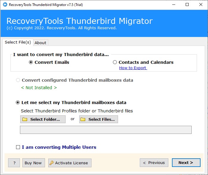 RecoveryTools Thunderbird Migrator + ключ 